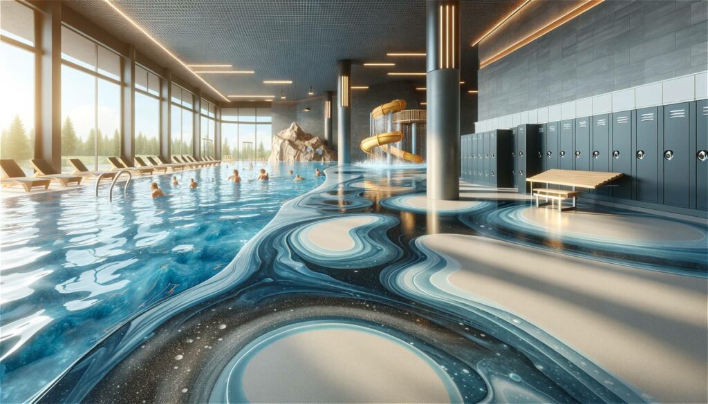 Epoxidharzboden fuer Aquaparks und Schwimmbaeder 1