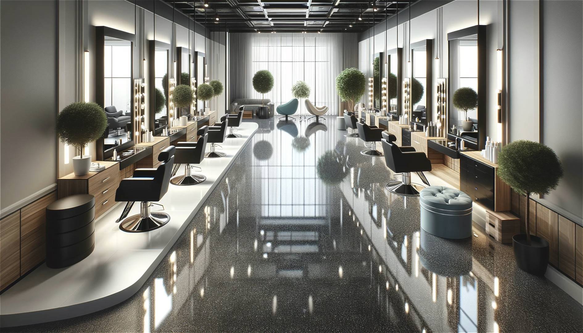 Epoxidharzboden fuer Friseursalons und Kosmetikstudios 1