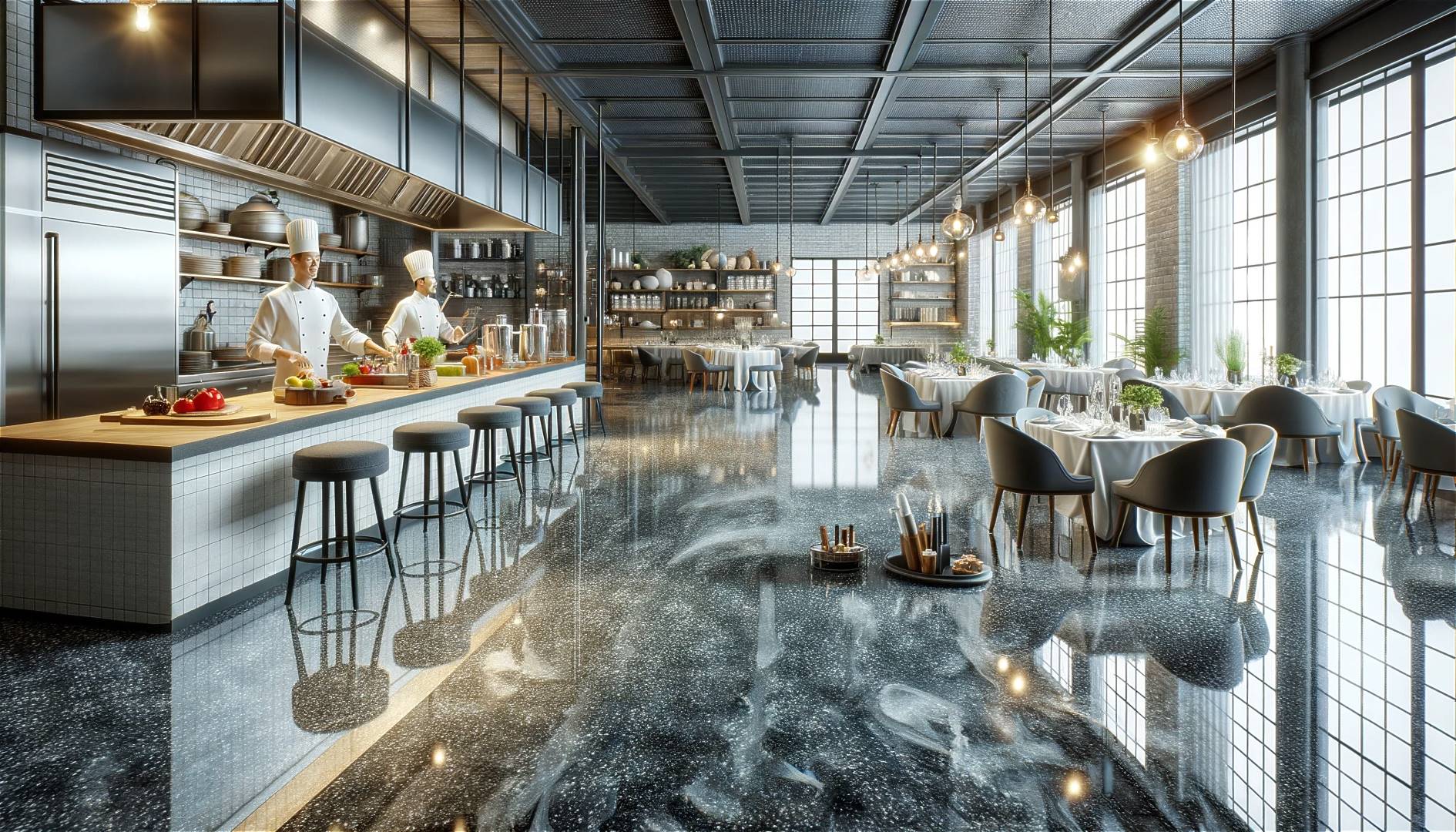 Epoxidharzboden fuer Gastronomie und Hotellerie 1