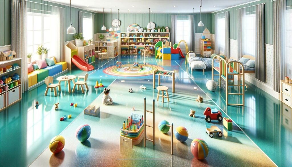 Epoxidharzboden fuer Kindergaerten und Betreuungseinrichtungen 1