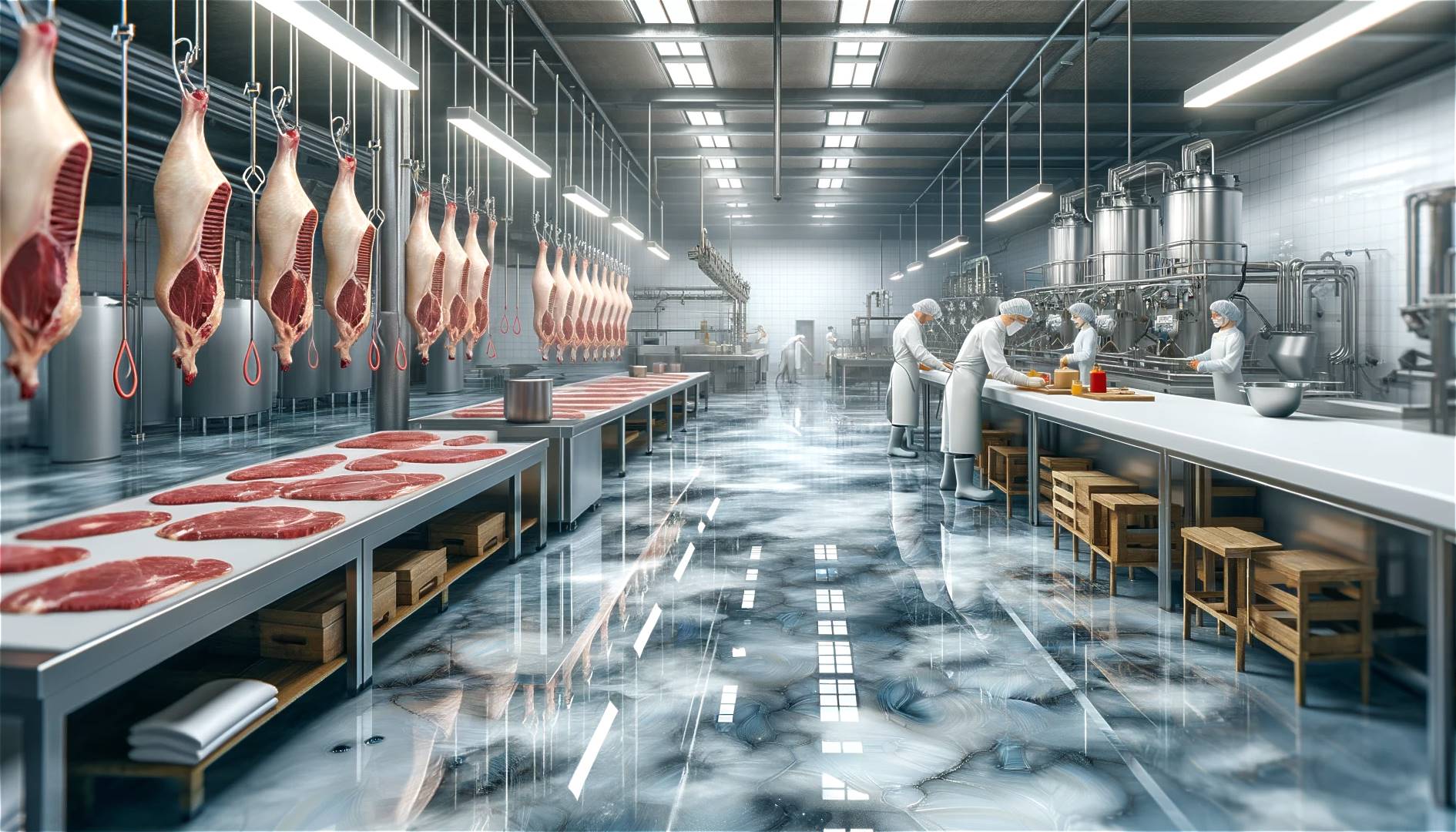 Epoxidharzboden fuer Metzgereien und die Lebensmittelverarbeitung 1