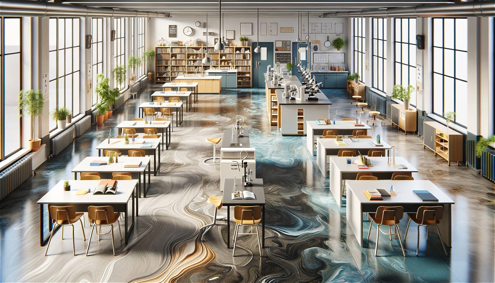 Epoxidharzboden fuer Schulen und Universitaeten 1