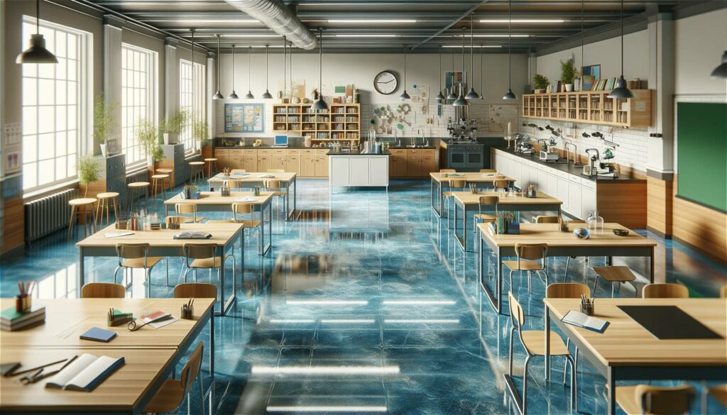 Epoxidharzboden fuer Schulen und Universitaeten 2