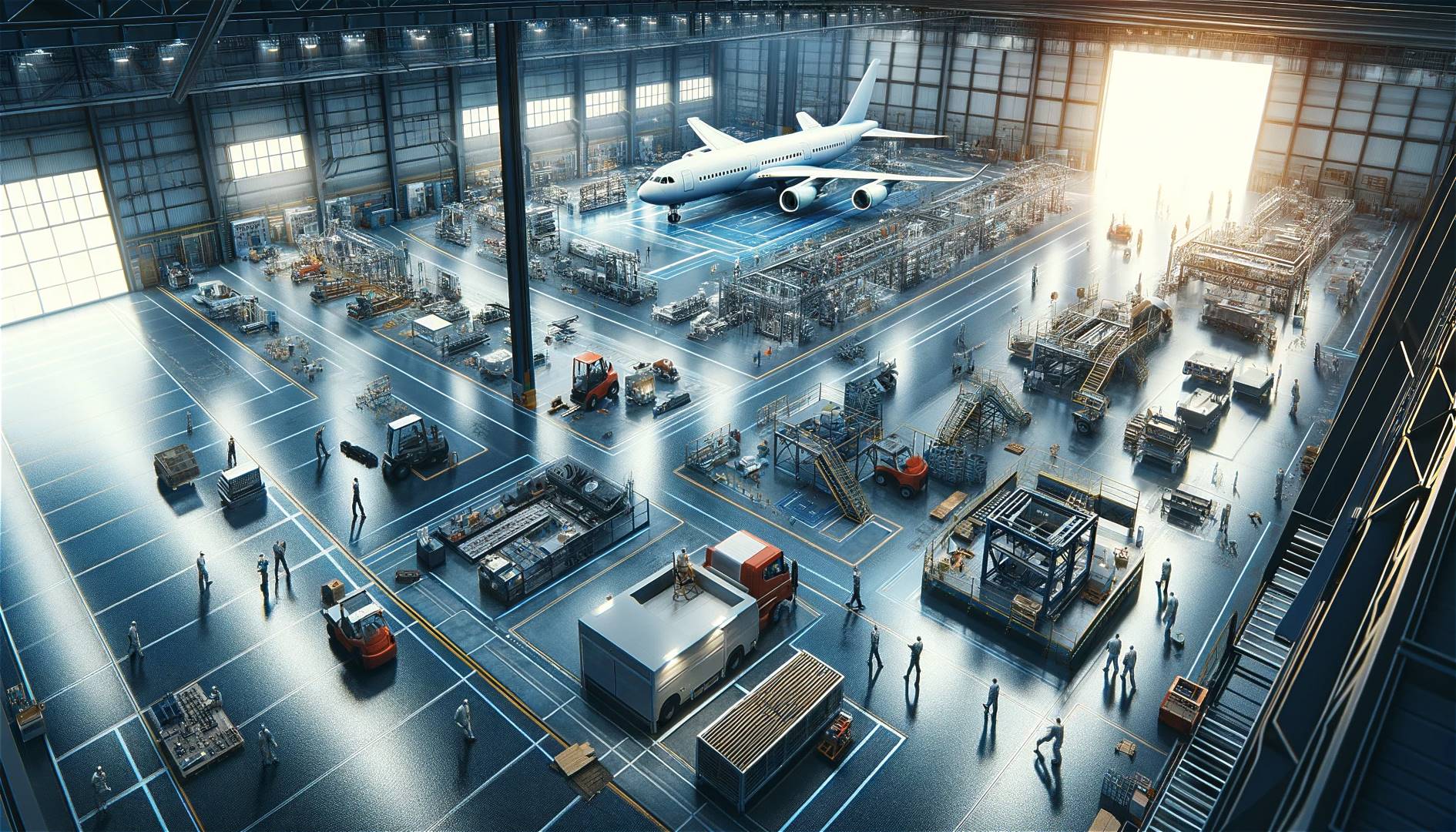 Epoxidharzboden fuer den Flugzeug und Fahrzeugbau 2