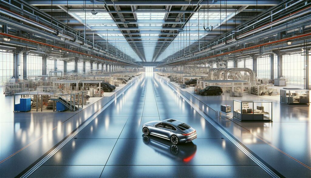 Epoxidharzboden fuer die Automobilindustrie 1