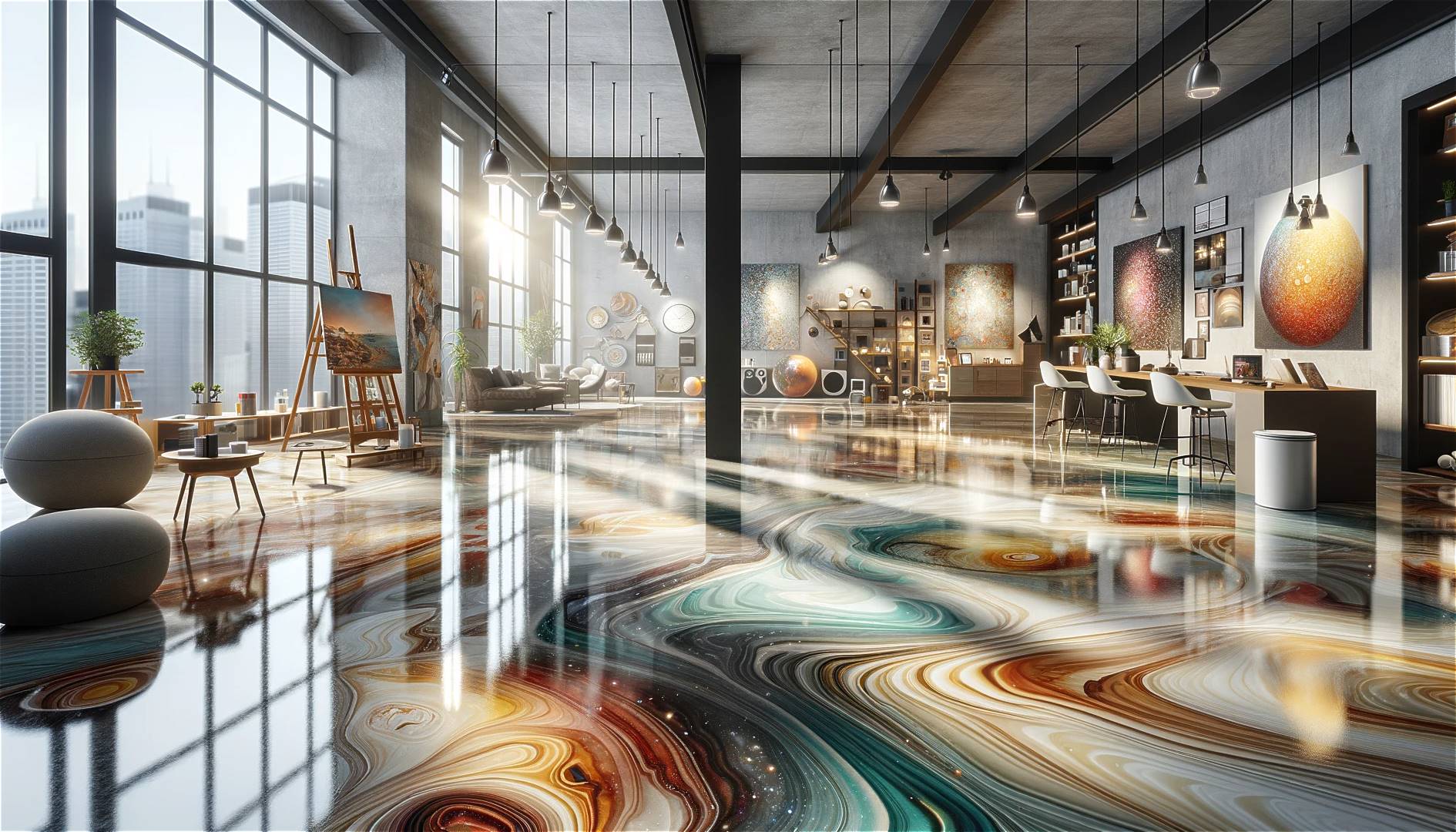 Farbtonbestaendige Epoxidharzboeden 2